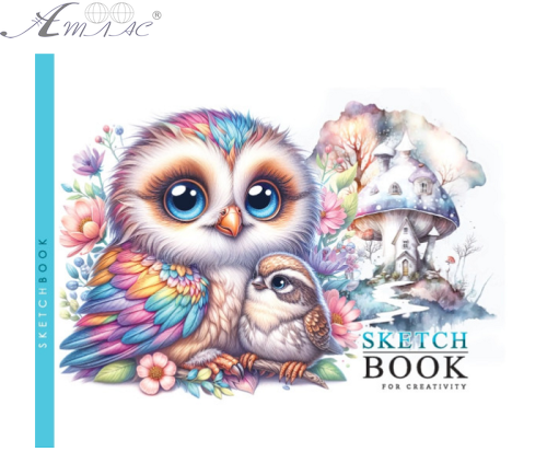 Скетчбук для малювання Bourgeois 148х105 Сова 24 листа  24335