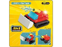 Іграшка Конструктор Qman Пожежний танк 3в1 25 деталей  2107-1