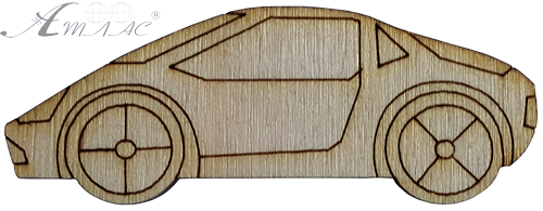 Фигурка фанерная - Машинка купе 6 см с магнитом AS-4673, В-0120 Фигурка фанерная - Машинка купе 6 см с магнитом AS-4673, В-0120