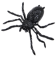 Игрушка Лизун держащий форму Паук черный 8см  08359