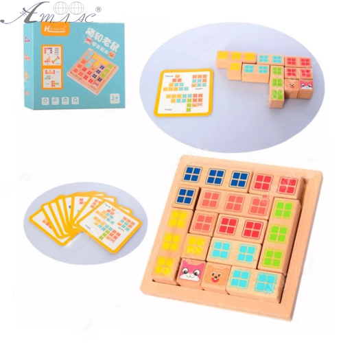 Игрушка Деревянная Тетрис с заданиями 20х18х4 см в коробке MD2773 Игрушка Деревянная Тетрис с заданиями 20х18х4 см в коробке MD2773