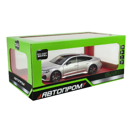 Машинка Автопром Audi RS7 Sportback серебристая металл свет звук 20см AP7754 фото 2 Машинка Автопром Audi RS7 Sportback серебристая металл свет звук 20см AP7754 фото 2