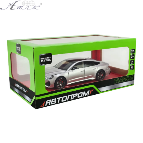 Машинка Автопром Audi RS7 Sportback срібляста метал світло звук 20см AP7754 фото 2 Машинка Автопром Audi RS7 Sportback срібляста метал світло звук 20см AP7754 фото 2