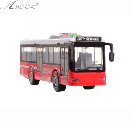 Іграшка Автобус CITY SERIES Червоний двері відкриваються світло звук 28 см  RJ5503 фото 2