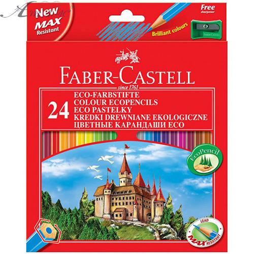 Олівці кольорові Faber-Castell 24 кольорів + точилка 120124LE