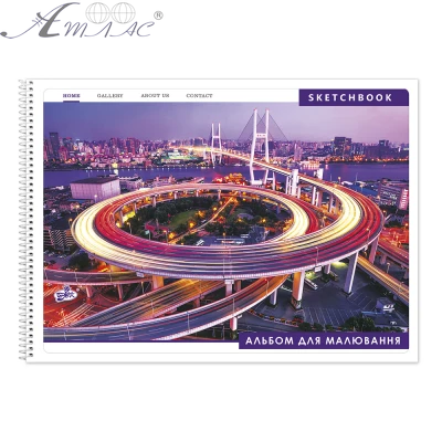 Альбом для малювання, спіраль Бриск 50 аркушів 100 г мікс  01903