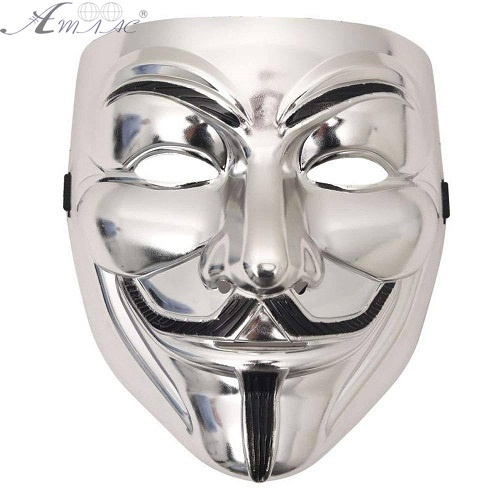 Игрушка Маска Гай Фокс, Анонимус Серебристая с усиками 08346 Игрушка Маска Гай Фокс, Анонимус Серебристая с усиками 08346