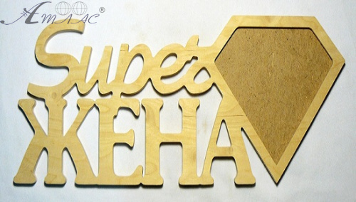 Деревянная Фоторамка "Super Жена" 1фото 0545 Деревянная Фоторамка "Super Жена" 1фото 0545