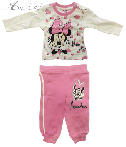 Набір Футболка з довгим рукавом та штани, для дівчинки, Мінні JNE р. 0,5-1,5 р 02366