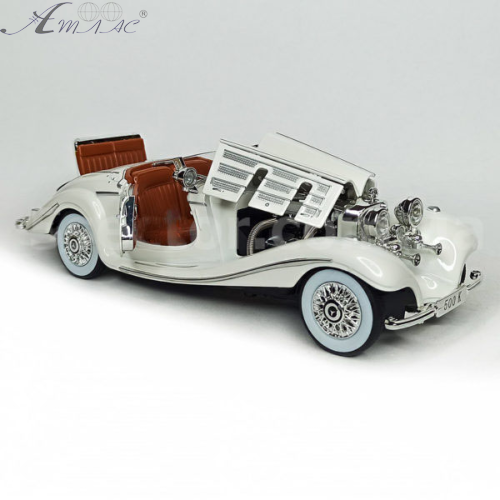 Модель коллекционная Mercedes-Benz 500К W29 1936г серебристый 22см 1901-221А фото 2 Модель коллекционная Mercedes-Benz 500К W29 1936г серебристый 22см 1901-221А фото 2