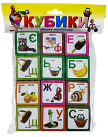 Кубики Українська Абетка 12 шт пластик 4см  AS-0268
