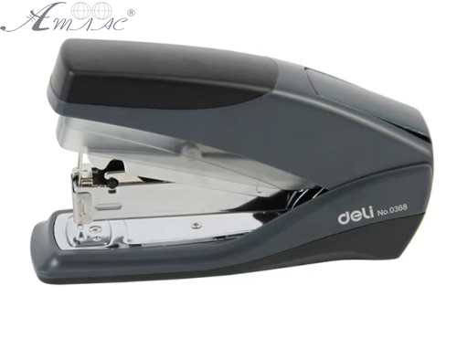 Степлер №24 25 арк. DELІ білий та чорний 14 см 0368 фото 2 Степлер №24 25 арк. DELІ білий та чорний 14 см 0368 фото 2
