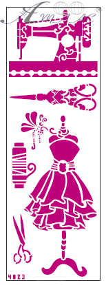 Трафарет для декора м'який, самоклейкий № 4023 ТМ-4023