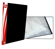 Папка з файлами на 100 файлів Datum чорна А4  490262