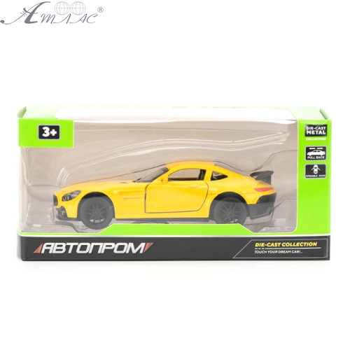 Машинка Автопром Mersedes-AMG жовта матова метал інерційна 12см 74108 фото 2 Машинка Автопром Mersedes-AMG жовта матова метал інерційна 12см 74108 фото 2
