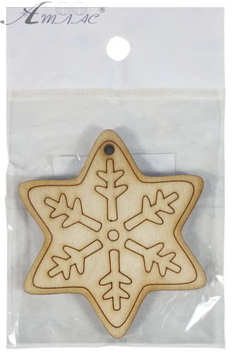 Фигурка фанерная - Снежинка шестиугольная 6 х 8 см AS-4747, В-0204 фото 2 Фигурка фанерная - Снежинка шестиугольная 6 х 8 см AS-4747, В-0204 фото 2