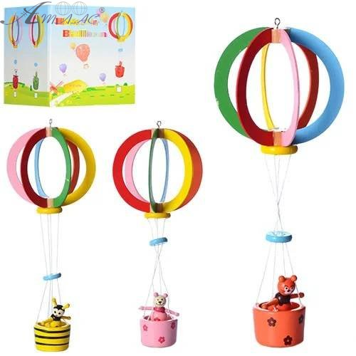 Игрушка Деревянная Подвес на кроватку Воздушный шар в коробке MD 0989