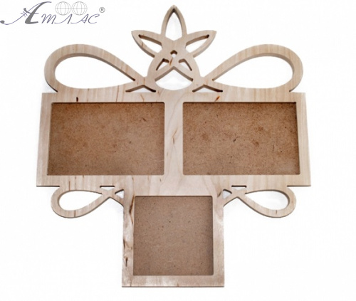 Деревянная Фоторамка из 3-х частей Звезда 46 х 34 см 1305 Деревянная Фоторамка из 3-х частей Звезда 46 х 34 см 1305