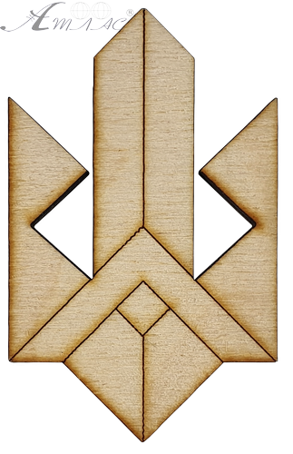 Фигурка фанерная - Трезубец 6 х 3.8 см AS-4758, В-0109 Фигурка фанерная - Трезубец 6 х 3.8 см AS-4758, В-0109