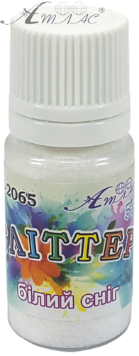 Блестки (Глиттер) Атлас 5 гр - Белый Снег пушистый AS-2065 фото 2