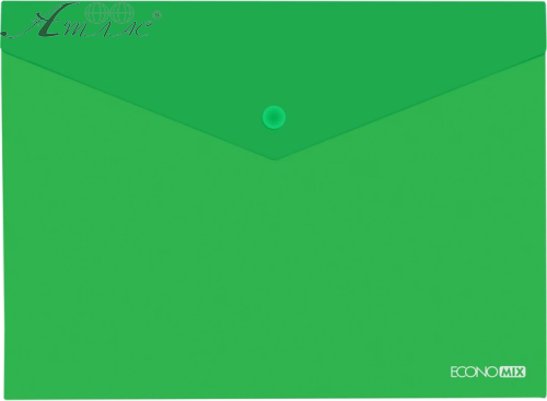Папка на кнопці В5 Economix зелена фактура глянець 180мкм  E31302-04