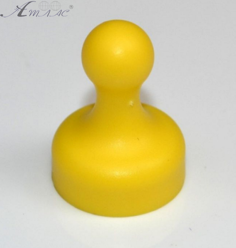 Магніт неодимимовий Пішак для дошки 19х25мм 1шт Жовтий  00285 фото 2