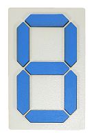 Цифра из 7 сегментов с ямками  93 х 148 мм  AS-7124 