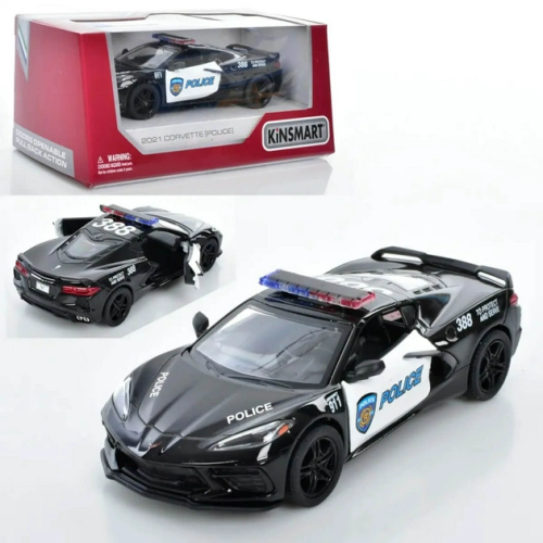 Машинка Kinsmart Chevrolet Corvette Police 2021 год KT5432WP Машинка Kinsmart Chevrolet Corvette Police 2021 год KT5432WP