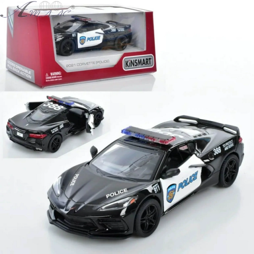 Машинка Kinsmart Chevrolet Corvette Police 2021 рік  KT5432WP