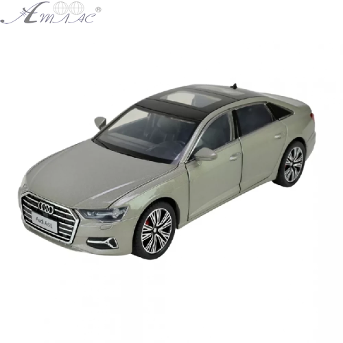 Машинка Автопром Audi A6L сіра метал світло звук 20см  AP7754