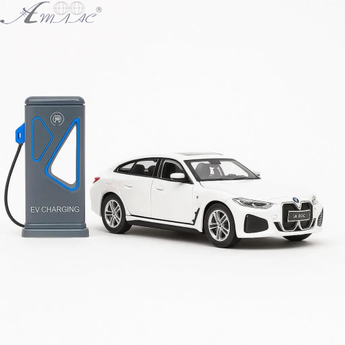 Машинка Автопром BMW i4 M50 Белая электро, свет звук 14см 68714 Машинка Автопром BMW i4 M50 Белая электро, свет звук 14см 68714