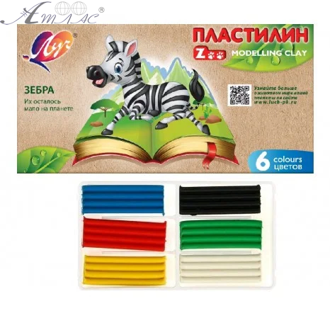 Пластилін Луч "Зоо Міні" 6 кольорів 30С1810-08 Пластилін Луч "Зоо Міні" 6 кольорів 30С1810-08