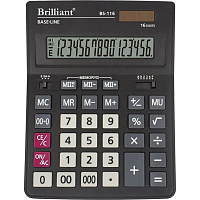 Калькулятор Brilliant BS-116 настільний 16розр. 2 пам'яті 204 х 155мм