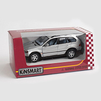Машинка модель Kinsmart, BMW Х5 E53 серебристая  KT5020W