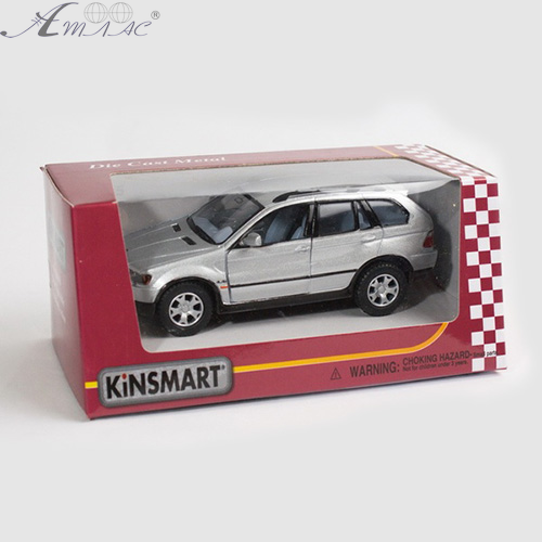 Машинка модель Kinsmart, BMW Х5 E53 срібляста KT5020W Машинка модель Kinsmart, BMW Х5 E53 срібляста KT5020W