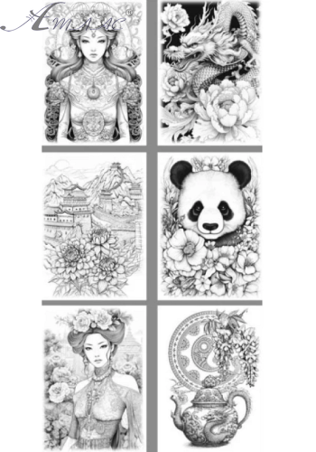 Розмальовка Інтегральна ASH China А 4 8 аркушів 24139 фото 2 Розмальовка Інтегральна ASH China А 4 8 аркушів 24139 фото 2