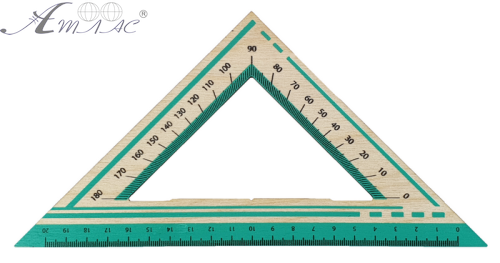 Треугольник деревянный 20см Транспортир бирюза AS-0669 Треугольник деревянный 20см Транспортир бирюза AS-0669