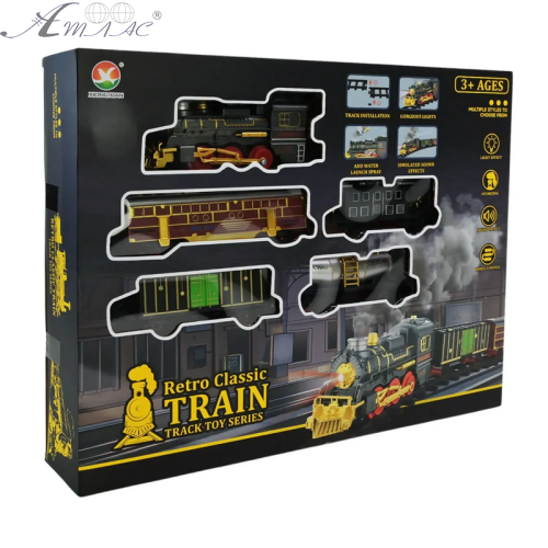 Іграшка Залізниця Retro Classic Train на акумуляторі дим світло звук  699-31A