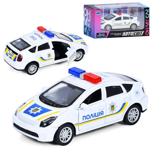 Машинка Автосвіт Полиция Toyota Prius 10см металл 3151 Машинка Автосвіт Полиция Toyota Prius 10см металл 3151