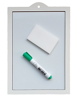 Доска Магнитная сухостираемая с рамкой из МДФ 31х22см вертикальная  AS-7021