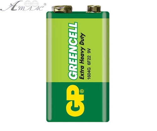 Батарейка КРОНА 1604 GP Greencel 9V сольова 1шт до 07,2027р 04667 Батарейка КРОНА 1604 GP Greencel 9V сольова 1шт до 07,2027р 04667