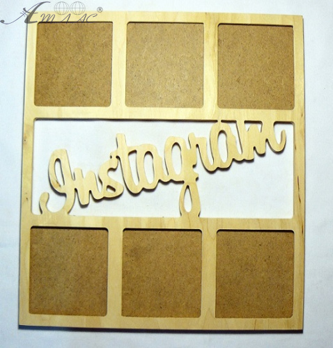 Деревянная Фоторамка из 6-ти частей "Instagram" 0651 Деревянная Фоторамка из 6-ти частей "Instagram" 0651