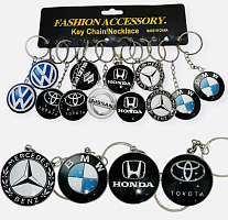 Брелок Марки авто круглый микс 3,6 см  25-2-652