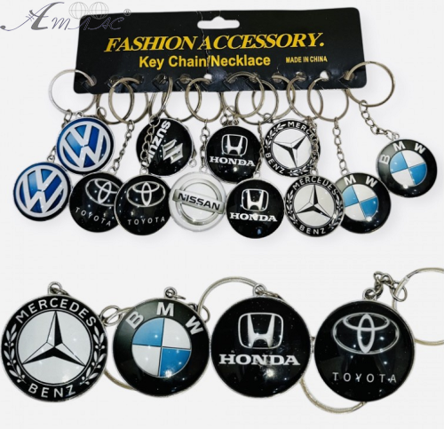 Брелок Марки авто круглый микс 3,6 см  25-2-652