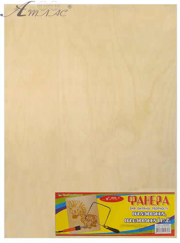 Фанера для выпиливания и выжигания А3 - 3 мм 300 х 400 мм AS-0711 Фанера для выпиливания и выжигания А3 - 3 мм 300 х 400 мм AS-0711