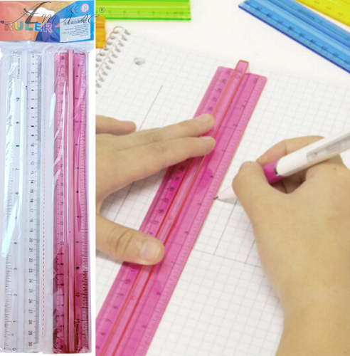 Лінійка з ручкою 30 см кольорова  03548