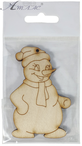 Фигурка фанерная - Снеговик простой 5 х 8 см AS-4743, В-0231 фото 2 Фигурка фанерная - Снеговик простой 5 х 8 см AS-4743, В-0231 фото 2