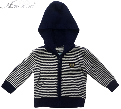 Кофта для хлопчика, вовна, на змійці, з капюшоном, р.68 12402