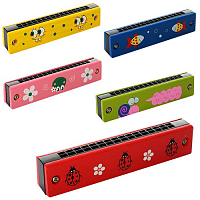 Іграшка Гармошка губна дерево в пакеті 13 см  MD0491