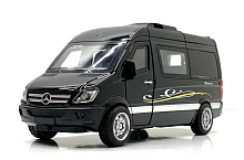 Машинка АвтоЕксперт Mercedes-Benz Sprinter Чорний двері світло звук 14 см  Т1788